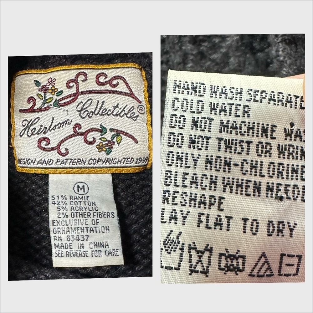 Vtg 90s Heirloom Collectibles Roll Neck Santa‎ Sweater Sz M Ugly Christmas Party - Picture 6 of 12
